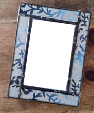 Load image into Gallery viewer, Hand Blocked Linen Indigo Frame  (2 Styles)