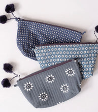 Load image into Gallery viewer, Navi Ocean Hand Block Printed Makeup Pouch