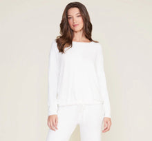Load image into Gallery viewer, Barefoot Dreams CozyChic Ultra Lite Slouchy Pullover, Pearl