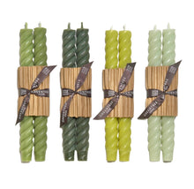 Load image into Gallery viewer, Greentree Home Rope Taper Candles, Pair (5 Colors)