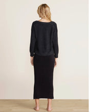 Load image into Gallery viewer, Barefoot Dreams CozyChic Lite Diamond Pointelle Cardigan, Black
