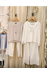 Load image into Gallery viewer, Bobi Bridgette Gauze Top + Wide Leg Pant, Pearl