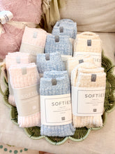 Load image into Gallery viewer, Marshmallow Plush Crew Socks (Sky Blue, Sand, Pink)