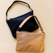 Load image into Gallery viewer, Stevie Laser Crossbody Bag, Cognac