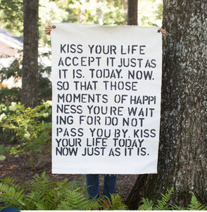 Kiss Your Life Canvas Wall Tarp