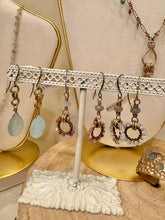 Load image into Gallery viewer, Tundra Sapphire Circle Earrings