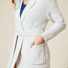 Load image into Gallery viewer, Marshmallow Wrap Ribbed Robe, Coco Heather
