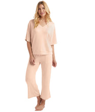 Load image into Gallery viewer, Dream Jersey V-Neck Lounge Set, Apricot
