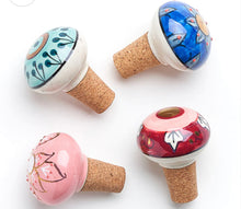 Load image into Gallery viewer, Hand Painted Wine Bottle Stopper Cork