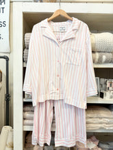 Load image into Gallery viewer, Pima Olivia Pajama Set, Pink Stripe (Last One, L)