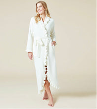 Load image into Gallery viewer, Long Ruffle Chenille Robe, Cloud White