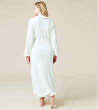Load image into Gallery viewer, Long Ruffle Chenille Robe, Cloud White
