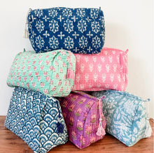 Load image into Gallery viewer, Block Print Large Cosmetic Pouch (6 Styles)