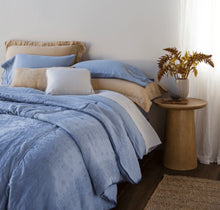 Load image into Gallery viewer, IN STOCK Bella Notte Linens Ines Throw Pillow, 15x24", Tahoe Blue