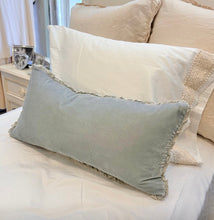 Load image into Gallery viewer, IN STOCK Bella Notte Linens Carmen Throw Pillow, 12x24 (Sterling, Jade)