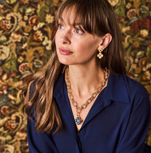 Load image into Gallery viewer, Berry Clover Double Sided Pendant, Labradorite