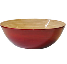 Load image into Gallery viewer, Bamboo Party Bowl (Caramel, Red, Dark Green)