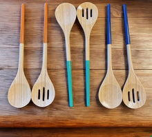 Load image into Gallery viewer, Bamboo Refined Salad Servers (5 Colors)