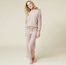 Load image into Gallery viewer, Solid Marshmallow Crew Reverse Seam Lounge Set (Coco, Almond)