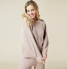 Load image into Gallery viewer, Solid Marshmallow Crew Reverse Seam Lounge Set (Coco, Almond)