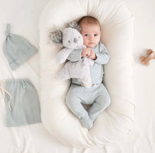 Load image into Gallery viewer, Elegant Baby Blue Celestial Organic Cotton Layette Set

