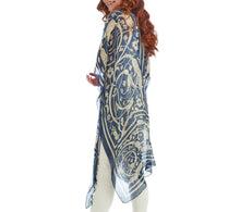 Load image into Gallery viewer, Jaipur Blue Print Long Kimono
