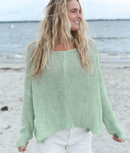 Load image into Gallery viewer, Wooden Ships Knits Key West Crew Cotton Sweater, Silvertone