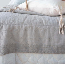 Load image into Gallery viewer, IN STOCK Bella Notte Linens Ines Throw Blanket, CLOUD
