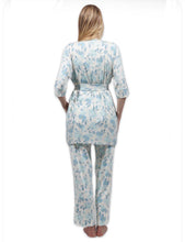 Load image into Gallery viewer, Analise Periwinkle Floral 3-Piece Pajama Set