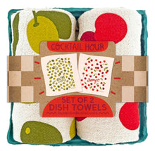 Load image into Gallery viewer, Hand Printed Cotton Dish Towel Set (4 Styles)
