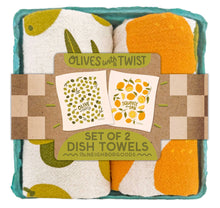 Load image into Gallery viewer, Hand Printed Cotton Dish Towel Set (4 Styles)