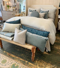 Load image into Gallery viewer, IN STOCK Bella Notte Linens Silk Quilted Velvet Round Pillow, Cloud
