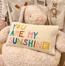 Load image into Gallery viewer, You Are My Sunshine Wool Hooked Pillow