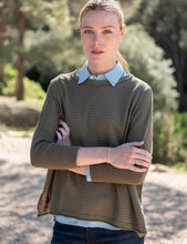 Load image into Gallery viewer, MerSea Catalina Cotton Crewneck Sweater, Jungle Stripe