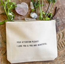 Load image into Gallery viewer, Canvas Zip Quote Bag (7 Styles)