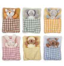 Load image into Gallery viewer, Plush Animal Friend with Sleeping Bag & Eye Mask (6 Styles)