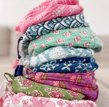 Load image into Gallery viewer, Block Print Large Cosmetic Pouch (7 Styles)