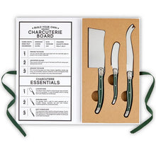 Load image into Gallery viewer, Green Charcuterie Cheese Knives in Book Box