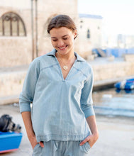 Load image into Gallery viewer, MerSea Poppy Popover Top (LAST ONE, Size Small)