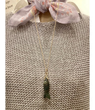 Load image into Gallery viewer, Cristina V. Gold 28" Necklace with Labradorite Fish