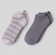 Load image into Gallery viewer, Barefoot Dreams CozyChic Heathered Stripe Ankle Sock Set (2 Colors)