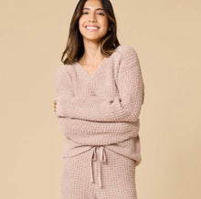 Load image into Gallery viewer, Cozy Marshmallow Waffle V-Neck Lounge Set