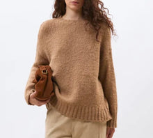 Load image into Gallery viewer, Humility Boucle Knit Sweater, Camel