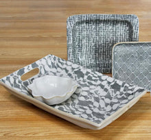Load image into Gallery viewer, Terrafirma Ceramics Tiered Buffet Dish, Charcoal Aspen