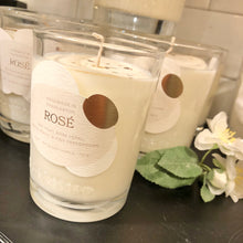 Load image into Gallery viewer, Rewined Sparkling Collection Rose Wine Candle, 6 oz