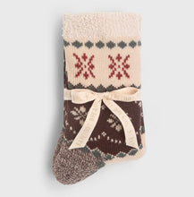 Load image into Gallery viewer, Barefoot Dreams CozyChic Lined FairIsle Slipper Socks