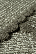 Load image into Gallery viewer, Barefoot Dreams CozyChic Scallop Stripe Throw, Olive/Cream