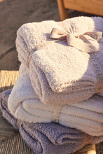 Load image into Gallery viewer, Barefoot Dreams CozyChic Throw (Linen, Stone, Cream, Pink)