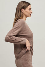 Load image into Gallery viewer, Barefoot Dreams CozyChic Lite Jersey Roll Pullover & Wide Leg Pant Set, Sable