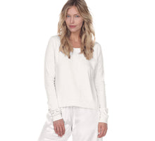 Load image into Gallery viewer, PJ Harlow Rosie Long Sleeve Scoop Neck Tee (Pearl, Blush, Morning Blue)